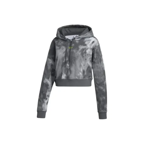 Adidas Originals Cropped Hoodie Толстовка Женская Серого цвета