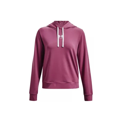 Under Armour RIVAL Махровый худи худи женский розовый