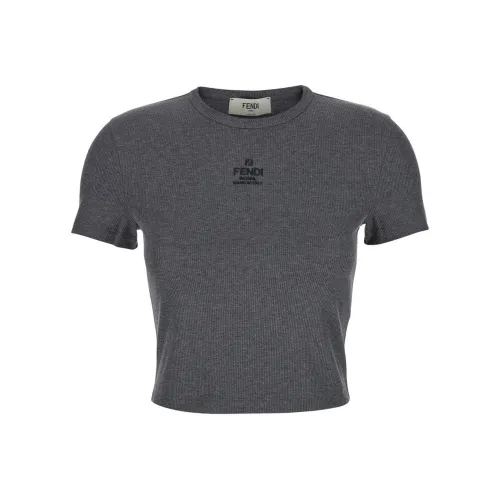 FENDI Серые Женские T-рубашки