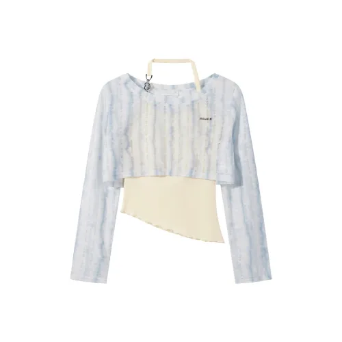 Mu Qingqing Топ на бретелях Женский Синий