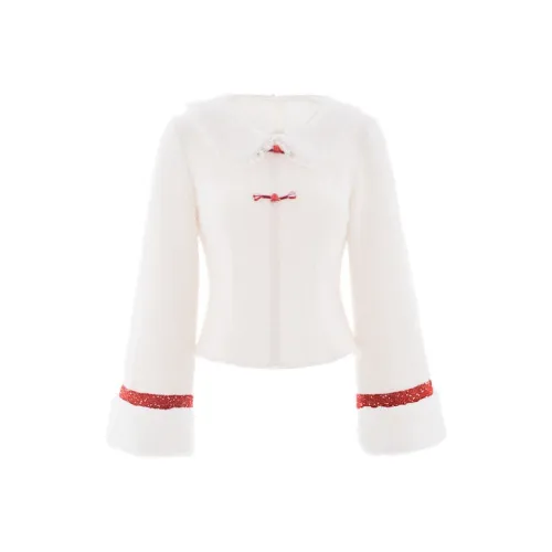 Blovelan Рубашка Женская Абрикосовая Белая