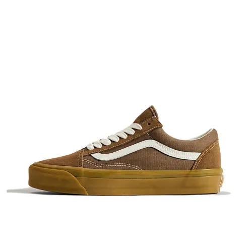 VANS LX OLD SKOOL Низкие Кроссовки для скейтбординга Унисекс Коричневый Белый