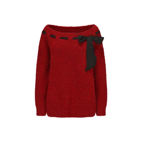 CHIWAWAMEME Трикотаж Женский Ягодный Красный