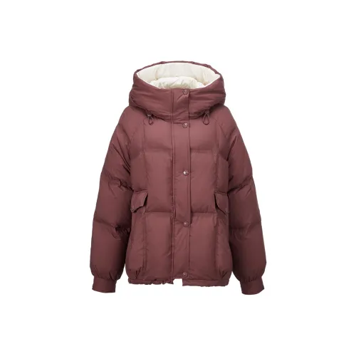 XIANGYING Пуховик Женские Малиновый Рафия