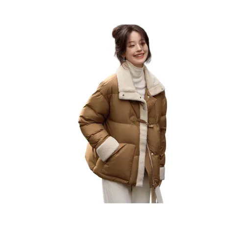 Mo Han Yi Mei Пуховик Женский Золотисто-Коричневый