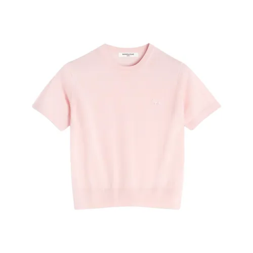 Maison Kitsune SS25 Трикотаж Женский Розовая Вода