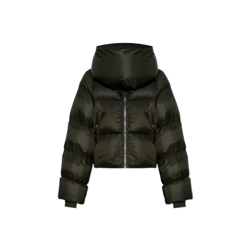 RICK OWENS Темно-зеленая женская пуховая куртка