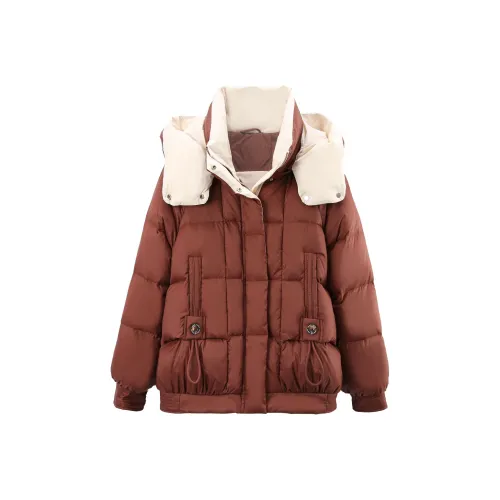 A paradise for awakening Пуховик Женские Кирпично-красный