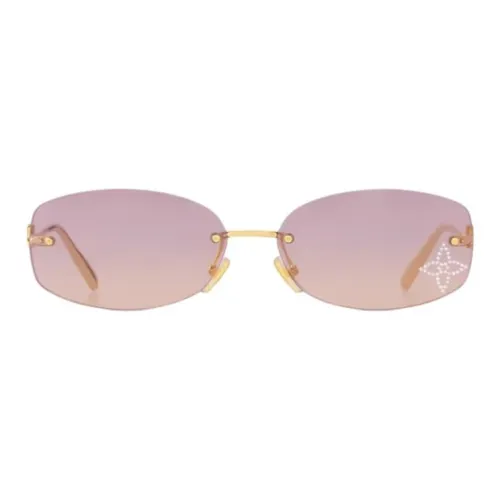 LOUIS VUITTON Металл OVAL SUNGLASSES Женские Золотой