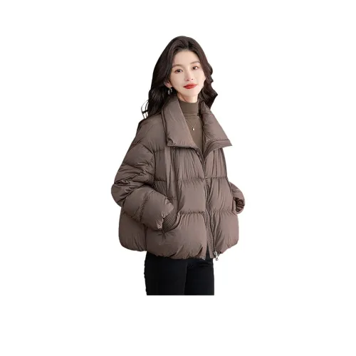 Cypress House Пуховик Женский Светлый Кофейный