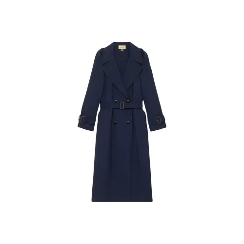 GUCCI Женское пальто морского синего цвета