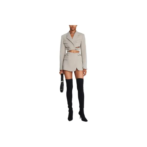 DION LEE Серый Женские Офисные Костюмы
