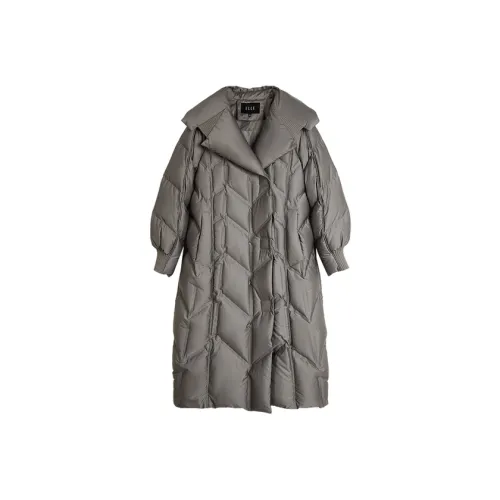 ELLE Пуховик Женский Светло-Серый