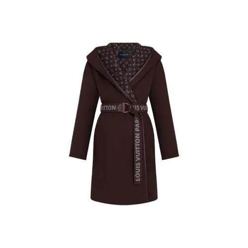 LOUIS VUITTON Пальто Женское Темно-красное