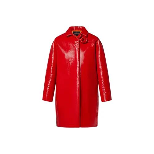 LOUIS VUITTON Новые ежеквартальные продукты LV Красное женское пальто