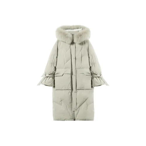 Accommodation BOOK Пуховик Женские Горохово-зеленый