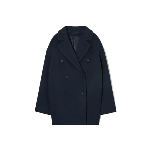COS Темно-синий Женское Пальто