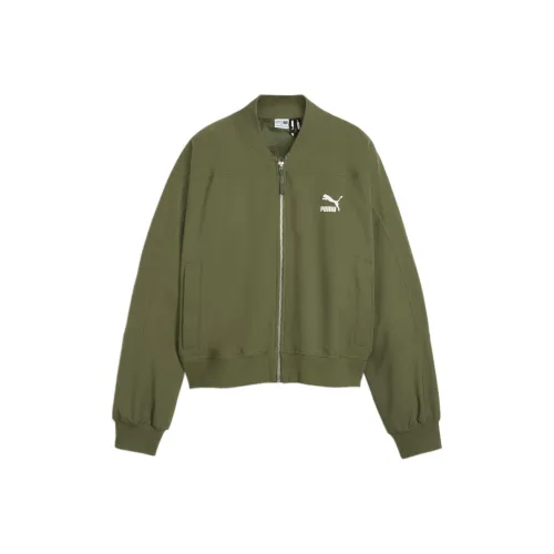 PUMA Куртка Женская Оливково-Зеленая