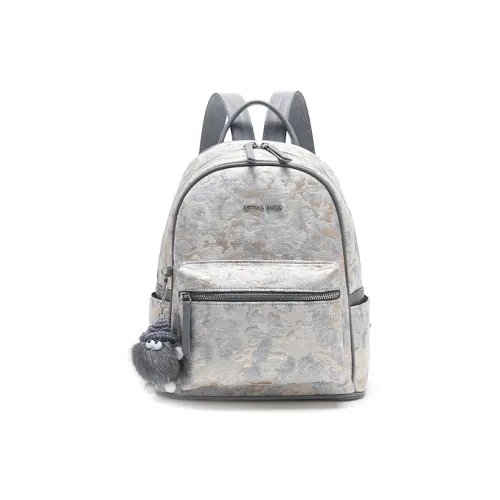 BETTINA VIVIAN ПУ (полиуретан) текстильная смесь рюкзак женский звезда и луна серый