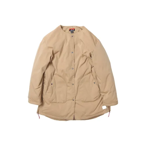 NANGA TAKIBI RIPSTOP Внутренний пуховик Длинный кардиган Пуховая куртка Женская Бежевый