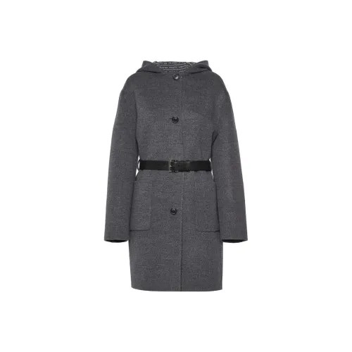 PRADA Серое Женское Пальто