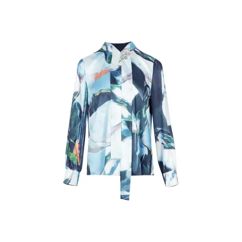 BBLLUUEE Рубашка Женская Лунный свет Синий