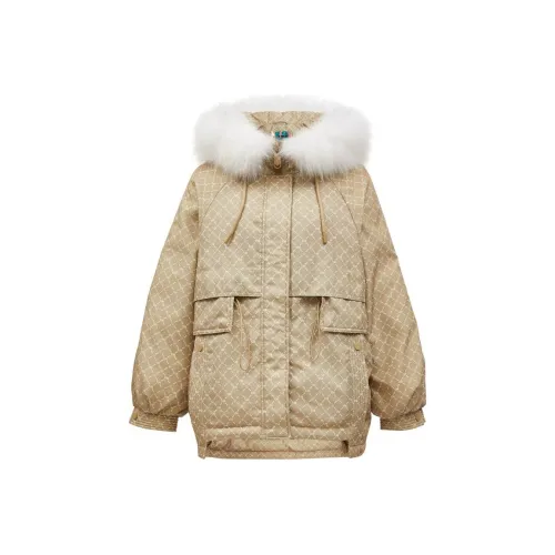 VERO MODA Пуховик Женский Морской Песочный