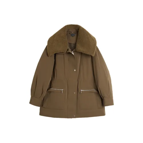 ELLE Пуховик Женские Кофе