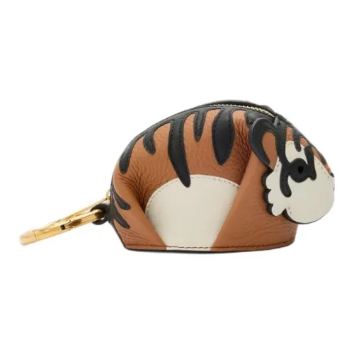 LOEWE Телячья кожа Монетница Женская Коричневый и Черный