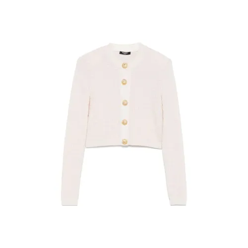 BALMAIN SS25 Трикотаж Женский Бежевый Розовый