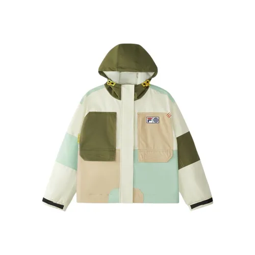 FILA FUSION X ROUND TWO SS25 Куртки и пальто Женские Бежевый Белый