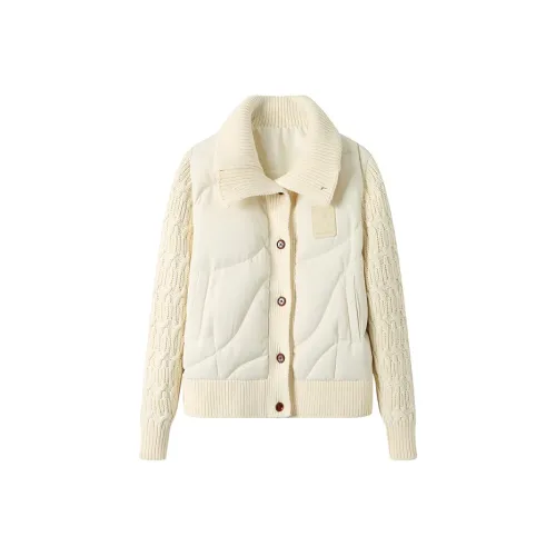 GREEN BELT Пуховик Женский Молочный Белый