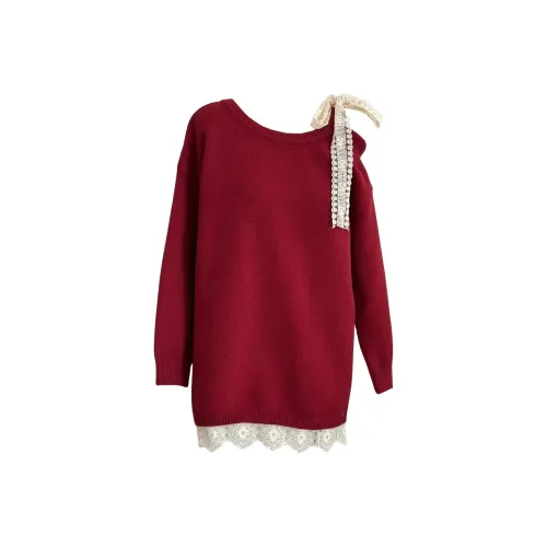 TUSHIFEI Красный Женский Трикотаж