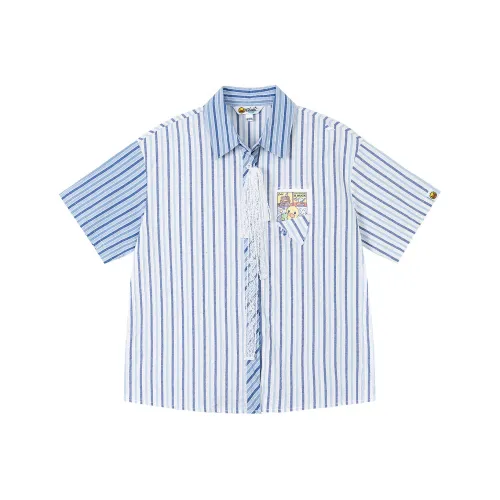 B.Duck Рубашка Женская Синие и Белые Полоски