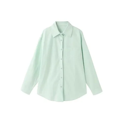 MO VOICE Рубашка Женская Мятно-Зеленая