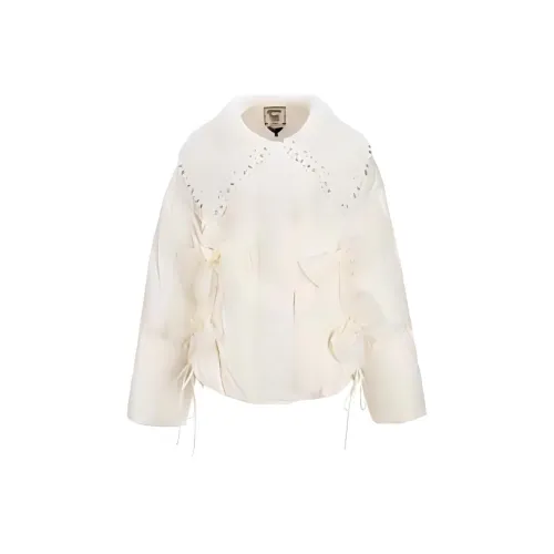 AIVEI Экрю Женские Пуховики