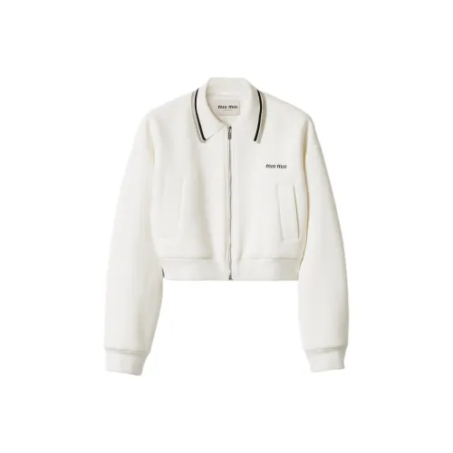 MIU MIU SS25 Куртки Пальто Женские Белые