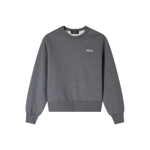A.P.C SS24 Свитшот Женский Черный Серый