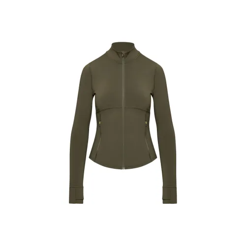 ARITZIA Golden HeatFormTM Relay ZIP UP Толстовка Женская Темно-оливковый Темно-оливковый