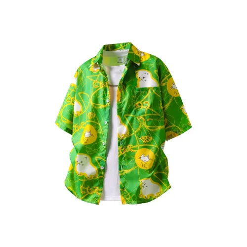 BEAR UNION Короткий рукав рубашка унисекс зеленый