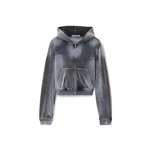 Alexander Wang FW24 Свитшот Женский Мытый Серый