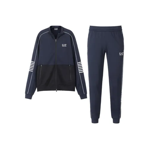EMPORIO ARMANI EA7 Повседневная Спортивная Одежда Мужская Темно-Синий и Черный