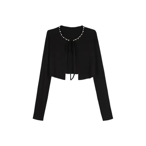 Sorrow Matsumoto Корейский стиль Жемчужный Пэчворк Топ Трикотаж Женские