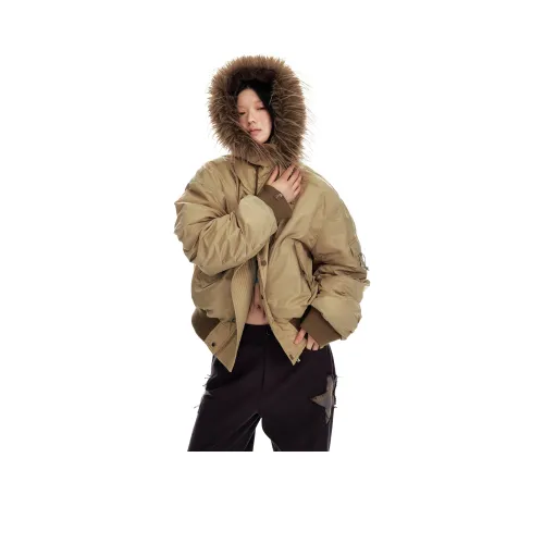 JIKOO Пуховик Женский Хаки