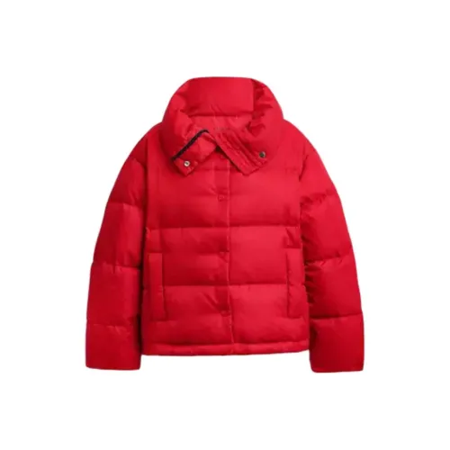 COACH Signature Jacquard Short Puffer из переработанного полиамида пуховик женский красный