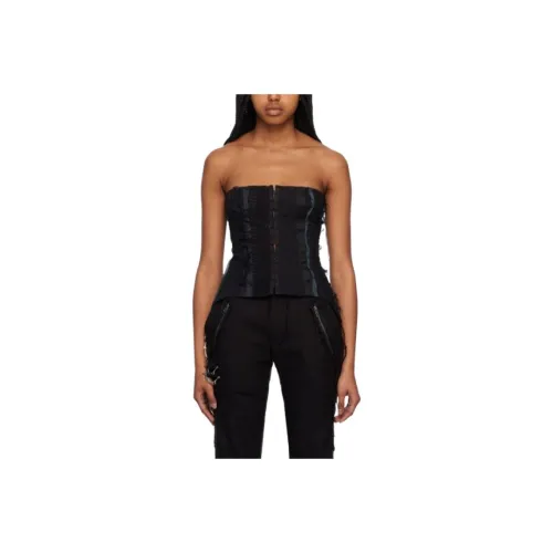 HYEIN SEO Без бретелек Топ Женский Черный