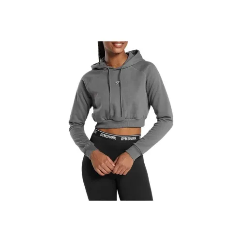 GYMSHARK Тренировки Толстовка Женская Брушированный Серый