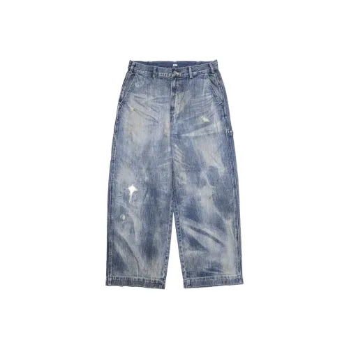 PORTER CLASSIC SS25 STEINBECK Деним PAINTER Брюки Джинсы Мужской Синий