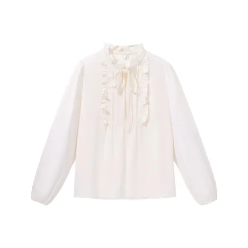 MISTVB Абрикос Женские Рубашки