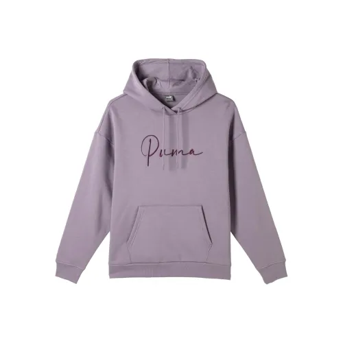 PUMA TONALSCRIPTHOODIE Толстовка Женская Светло-фиолетовая